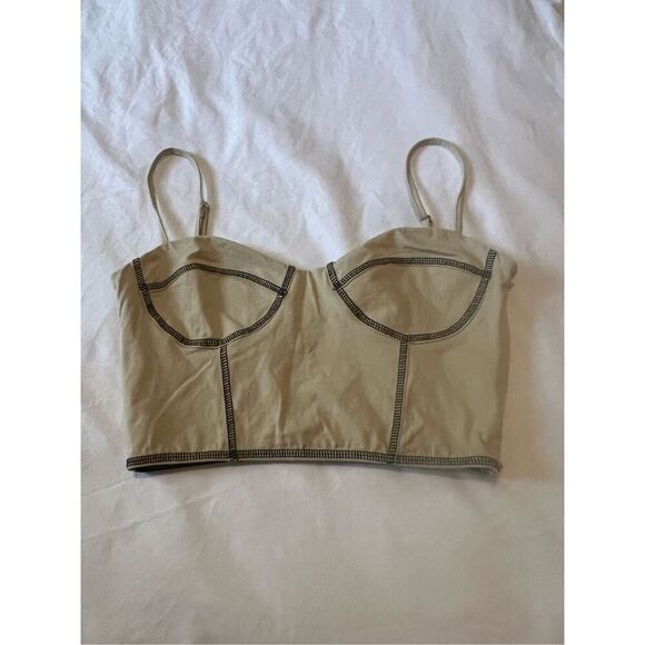 Princess Polly tan and black corset top size 6 - Picture 1 of 6
